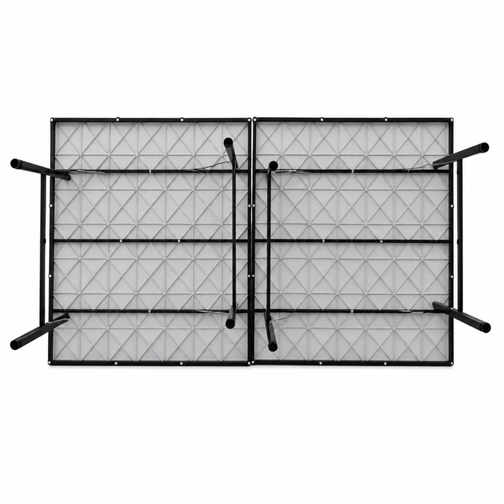 Outdoor table tennis table foldable but can't move with wheels backside
